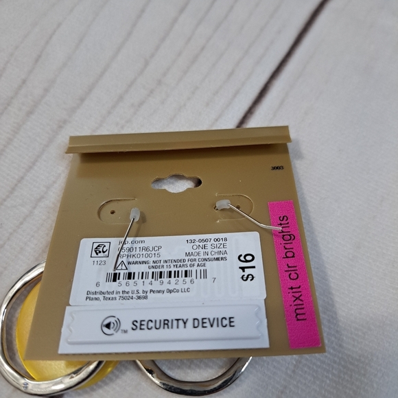 Mixit Yellow and Silver Tone Statement Earrings - Picture 3 of 3